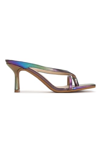 Image of Allen Solly womens Allen Solly Sheen Effect Open-toe Slim Heels Pump