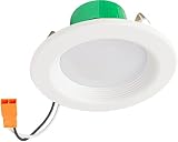 Westgate Lighting 4 Inch LED Retrofit Recessed Downlight with Baffle Trim, 10W, 5CCT Selectable 2700K/3000K/3500K/4000K/5000K, 700 Lumens, Dimmable, 90+ CRI, Damp Rated, 120V, UL Listed (1 Pack)