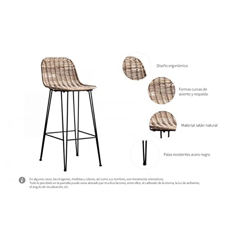 Icons-Corner-Taburete-Kilimanjaro-en-Rattan-Gris-estrutura-de-Metal 31BeWRtWOHL