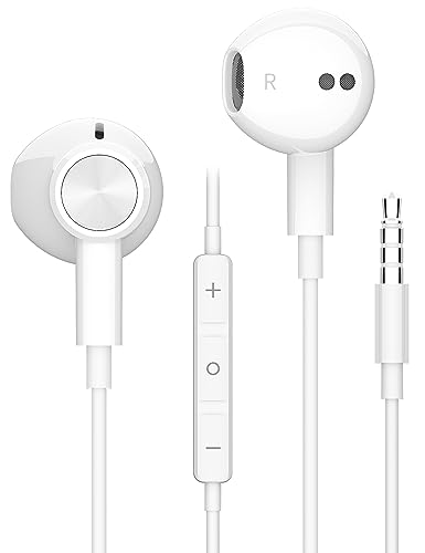Auriculares de 3,5 mm para Samsung Galaxy A14 A12 A23 A52S A42 A72 A32 S10,Auriculares In Ear con Cable,Auricular Deportivos estéreo intrauditivos con micrófono para Redmi Note 14 13 12 11 Pro