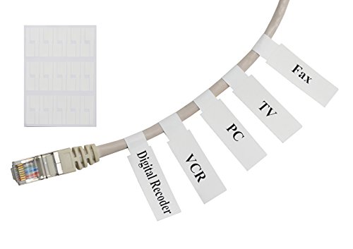 Meta-Label® (20 Blatt, 600 Etiketten) Weiß Selbstklebend Kabeletikett - Wasserdicht | Reißfest | Haltbar - mit Online Drucken Werkzeug - Für Laserdrucker