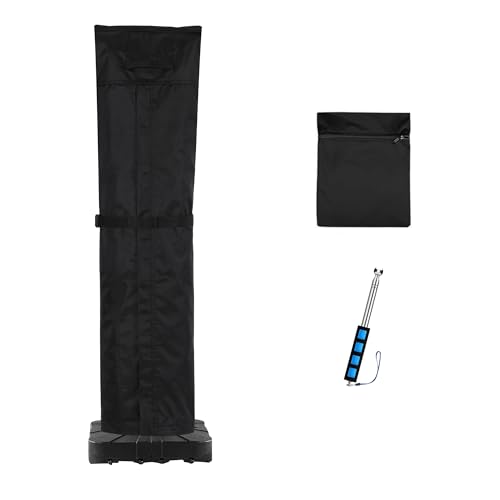 Rachmi Patio Cantilever Umbrella Cover for 9-13 Ft Umbrellas, High Quality Water-resistant UV & Fade Resistant Cover Fits Round / Square Outdoor Garden Offset Parasol with Zipper & Rod, Black