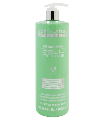 abril et nature   Mascarilla para pelo Cell Innove   Todo tipo de cabellos   Hidrata, Rejuvenece y Regenera   Tratamiento profesional con Células Madre Vegetales   Aspecto sano y fuerte   1000 ml
