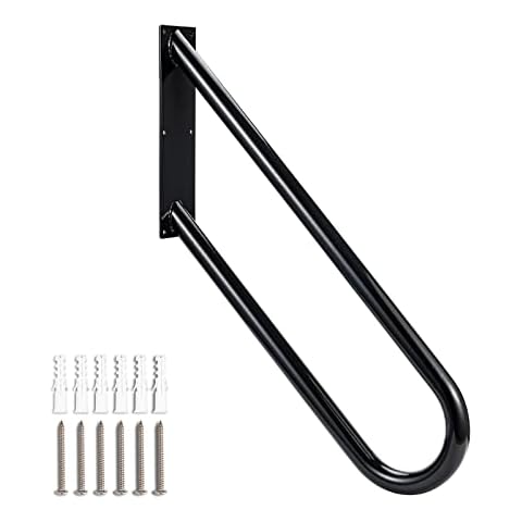 Handrails for Steps Wall Mounted Heavy-Duty U-Shape Stainless Steel Indoor Outdoor Hand Railings for Porch Step 1-2 Stairs Rail Safety Grab Bar Cover