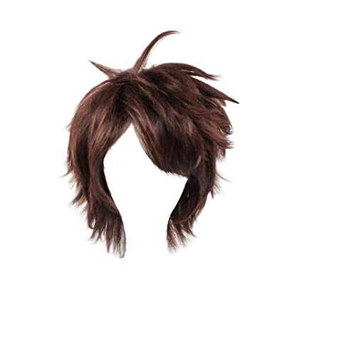 Parrucca Anime Haikyuu Cosplay Oikawa Tooru Parrucca Costume di Halloween Parrucche Abito corto Capelli corti naturale Quotidiano Nero Marrone Parrucca per capelli corti da uomo