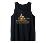 WW2 Sherman Tank World War 2 Pin Up Girl Graphic Tank Top