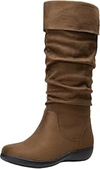 Slouch Suede Boots-942-brown