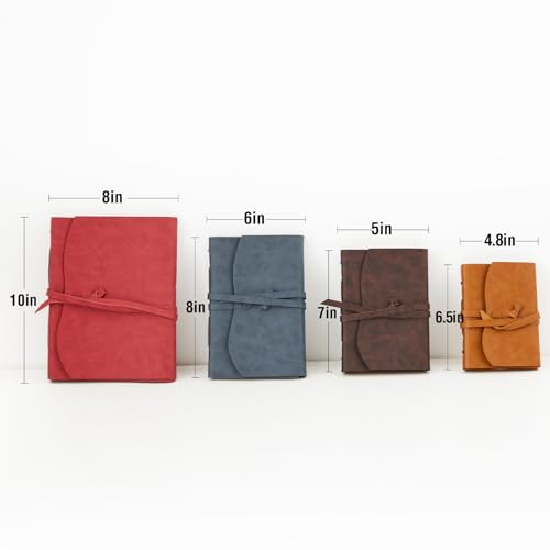 Image of RILIHO Leather Journal Notepad, Small Notebook 4.8x6.5 Inches, Mini Journal, Retro Premium Planner, Lined Diary Vintage Style, Ideal for Women and Men, Artists, Travelers, Grey
