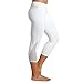 Produktbild YEBIRAL Yoga Leggings Damen Capri Leggings 3/4 Sport Hose Stretch Workout Fitness Hohe Taille Jogginghose(XL,Weiß)