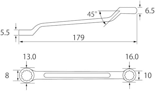 LOBSTER Offset Wrench Double Box Ends OW810