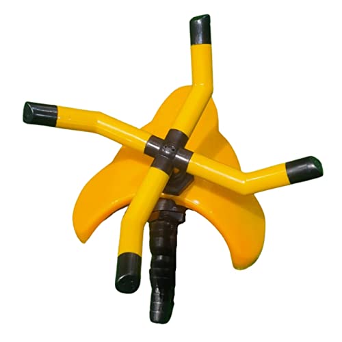 Image of YUVCON Sprinkler for Garden, 4 arm Sprinkler with 360 Degree Rotation, Dispenses The Water evenly, fits 1 /2 inch, 3 /4 inch & 1 inch inch Pipe, Water Sprinkler