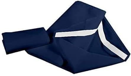 Preschool Cot Sheets Toddler Daycare/Pre-School Cot Sheet Corner Elastic Loops Cot Bed Fitted Sheet/Children's Naptime Cot Sheet- Navy Blue Solid- 22" W X 54" L - Pack of 8