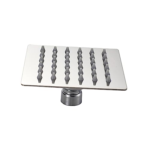 POPETPOP Cabezal De Ducha Cuadrado De Acero Inoxidable 4 Pulgadas Cabezal De Ducha Tipo Lluvia Alta Presión Resistente Oxidación Baño 1 Unidad Duradero