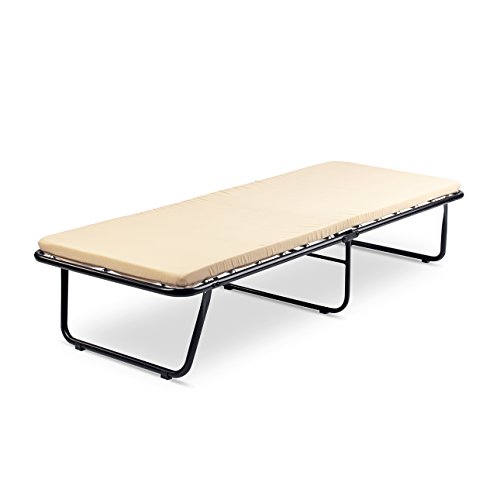 Image of Single Size Metal Folding Bed (Fabric - Black)