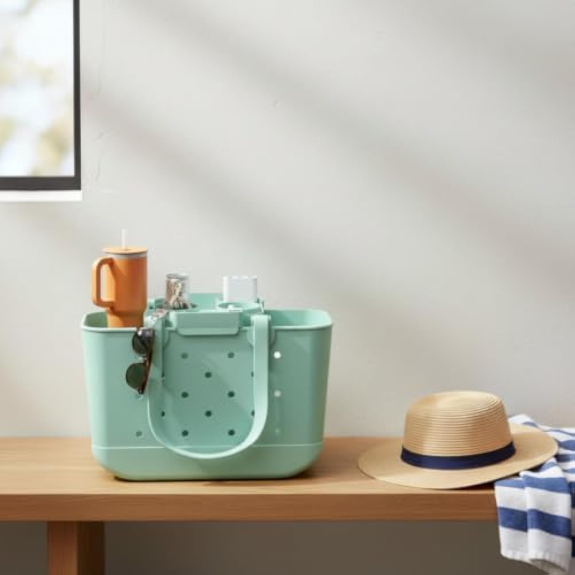 Coastal Bag Desktop & Tray, Molded Green Design