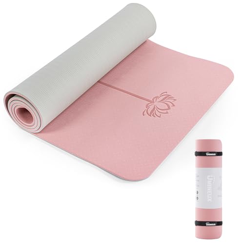 UMINEUX Yoga Mat Extra Thick 1/3'' Non Slip for Women, Eco Friendly TPE Fitness Exercise...