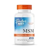 Doctor's Best MSM with OptiMSM, Non-GMO, Gluten Free, Joint Support, 1000 mg Caps, 360Count