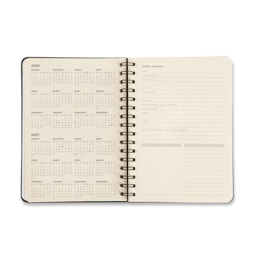 Planner Permanente Wire-O Bossa Nova Financeiro A5 Pontos Azul, Cicero