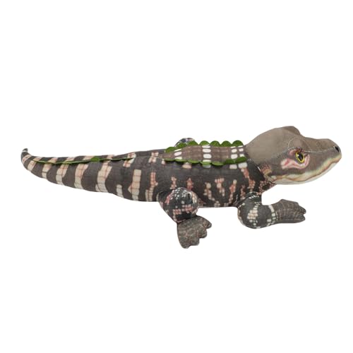 Juguete Gator Lindo Realista de Felpa para Niños, Juguete Gator de Peluche Suave para Decoración del Hogar, de Dibujos Animados de 27,6 'para Niños (Brown)