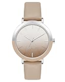 Nine West - Orologio da polso da donna, Marrone Chiaro/Argento