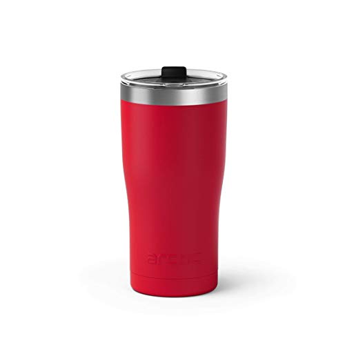 Arctic Tumblers | 20 Oz Matte Red Insulated Tumbler With Straw & Cleaner - Retains Temperature Up To 24Hrs - Non-Spill Splash Proof Lid, Double Wall Vacuum Technology, Bpa Free & Built To Last #TOP1