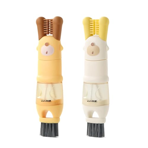 Image of 5 in 1 Cup Lid Cleaning Brush, Multifunctional Crevice Portable Cup Lid Cleaning Brush for Home Kitchen Crevice Cleaning Tools for Bottles, Gap Tight Spaces Cup, 2 Pcs