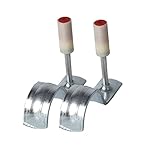 VOTOER 100pcs Ceiling Shooting Pipe Clamp Nails with Metal Pipe Climp, Integrated Decoration Trunking Clip Pipe Clamp Nail Drive Pin for Fastening Tools, 20mm Diameter