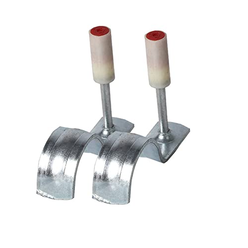 VOTOER 100pcs Ceiling Shooting Pipe Clamp Nails with Metal Pipe Climp, Integrated Decoration Trunking Clip Pipe Clamp Nail Drive Pin for Fastening Tools, 20mm Diameter