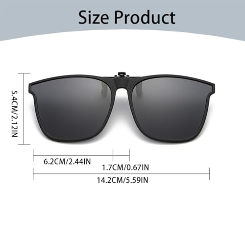 Polarized Clip On Sunglasses Flip Up Oversize Polarized Driving Glasses UV Protection Anti-glare for Women Men3