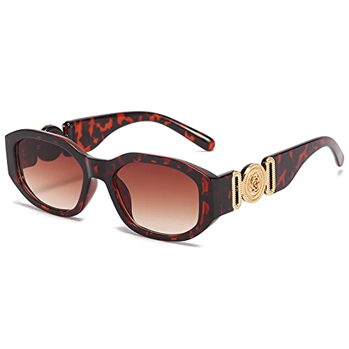 Image of LASPOR Irregular Sunglasses for Women Men Trendy Retro Vintage Rectangle Glasses Hexagon Shades Driving UV400 Protection