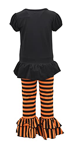 Unique Baby 2 Piece Girls Double Ruffle Leggings Outfit with Short Sleeve Shirt Kid and Toddler Clothes Set4