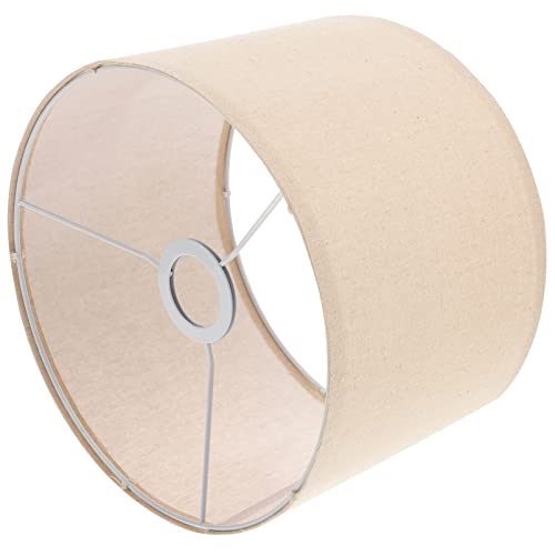 OSALADI Tambour Abat- Jour Cylindre Abat- Jour Détachable Tissu Abat- Jour Couverture pour Hôtel Maison Chambre Salon E27 Lumière Décor 26. 5X18cm Beige
