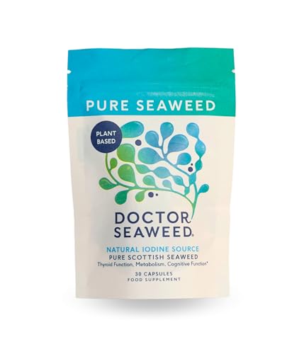 Doctor Seaweed | Pure Seaweed Capsules | 1 Months Supply | 100% Organic Scottish Seaweed | Thyroid Support | Weight Management | Plant Based