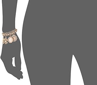 Anne Klein Women's Premium Crystal Accented Charm Bracelet Watch