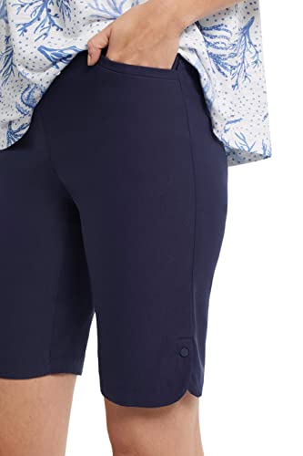 Tribal Women's Flatten It Pull On Short W/Snap Slit, Deepblue, 6 #TOP2