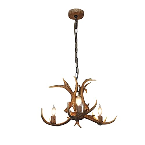 Lustre bois de cerf rétro suspension vintage américaine pour hôtel et bar