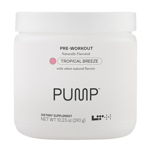 Image of LTH Pump Pre-Workout - Delicious Drink Powder - with L-Theanine & L-Citrulline - Supports Metabolism, Stamina & Focus - Tropical Breeze, 40 Servings