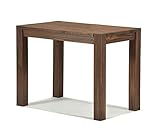 Tischplatte 30mm massiv, Beine 80x80mm, Farbton Cognac braun, Gewicht 19 kg