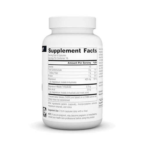 Source Naturals Magnesium Malate 625mg, 100 Capsules