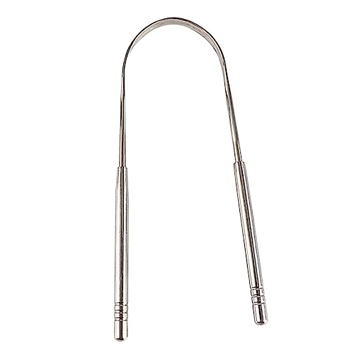 Ipetboom 2Pcs Stainless Steel Scraper for for Bad Breath Remover Durable Oral Care Tool Silver