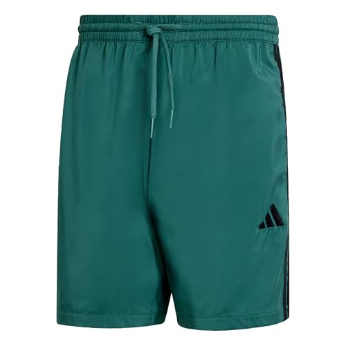 adidas Hombre Essential Three Stripes Chelsea Short, Collegiate Green/Black, S