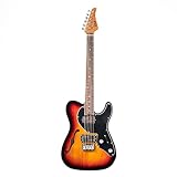 EART Guitars E-TT Semi Hollow Humbucker Pickups Fixed Bridge Electric Guitars, Sunburst…