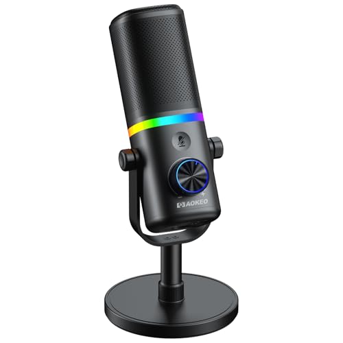 Aokeo Microphone for PC, AK-10 USB/XLR Dynamic Desktop...