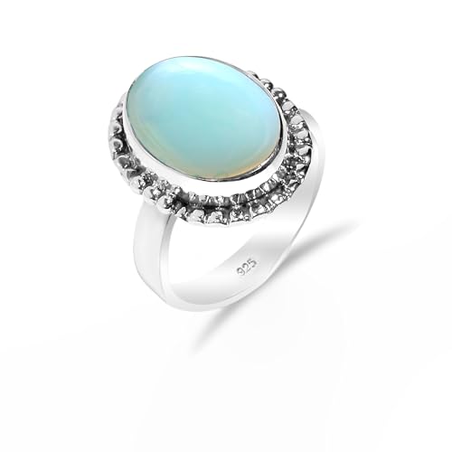 Bague grenat naturel et argent 925 ovale 10x14 mm pour style vintage