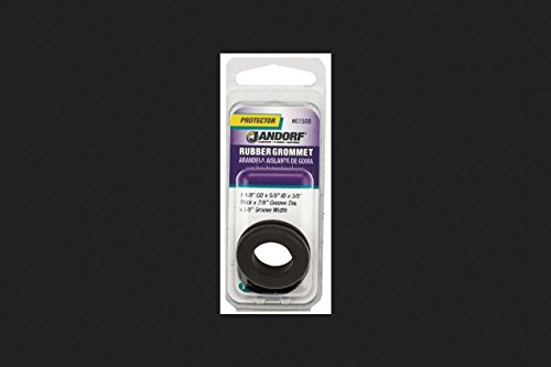 Jandorf Specialty Hardware 61508 Grommet, 5/8 in Id X 1-1/8 in Od X 3/8 in T, Rubber, Black