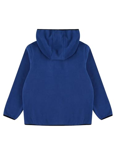 easyforever Kids Girls Boys Hoodie Warm Fleece Jacket Hooded Casual Long Sleeve Zipper Pullover Top Homewear Dark Blue 15-16 Years2