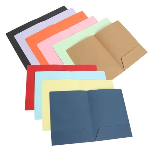 Organisateur de documents A4 avec 10 chemises en papier épais