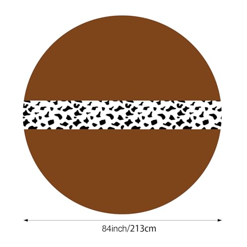 Nappe ronde plastique vache 213cm marron résistante - 3