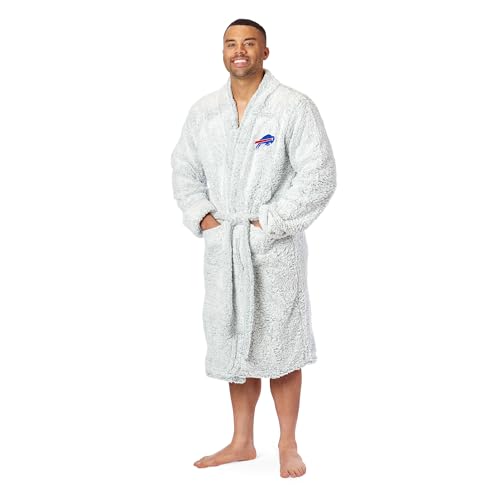 Northwest NFL Buffalo Bills Sherpa Bath Robe, 26" x 47", Gray