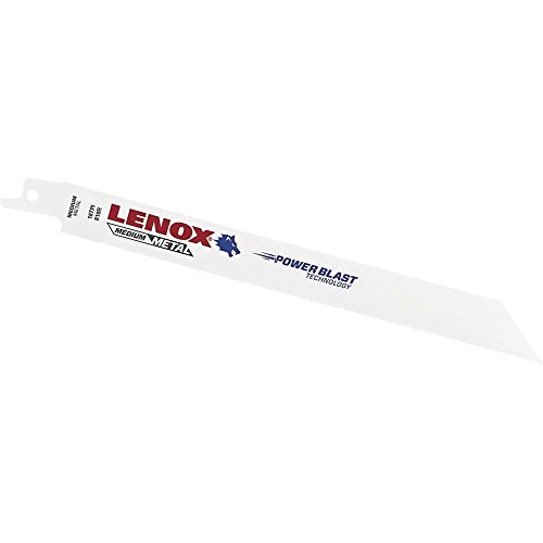 LENOX Tools Metal Cutting Reciprocating Saw Blade with Power Blast Technology, Bi-Metal, 8-inch, 18 TPI, 5/PK